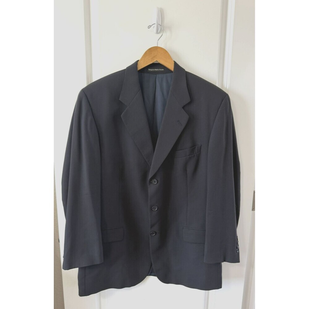 Joseph & Feiss Gold Blazer Men’s 42R Blue 100% Wool 3-Button Business Modern